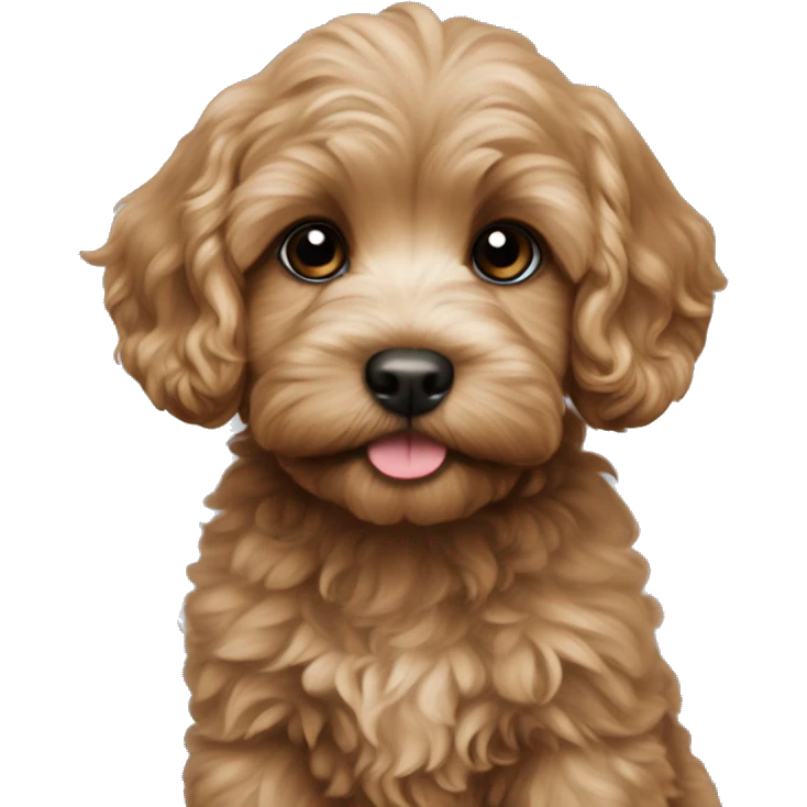 Cavapoo puppy black fur emoji