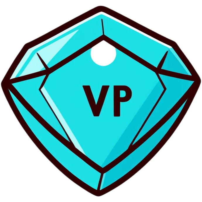 sparkling diamond next to a VIP badge emoji