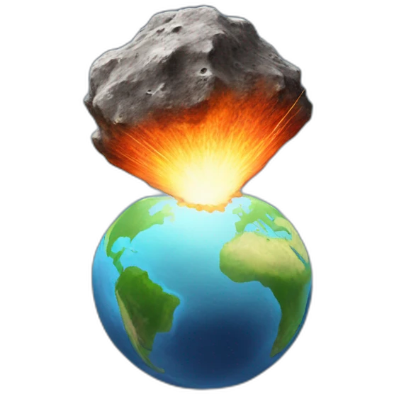 asteroid hitting earth emoji