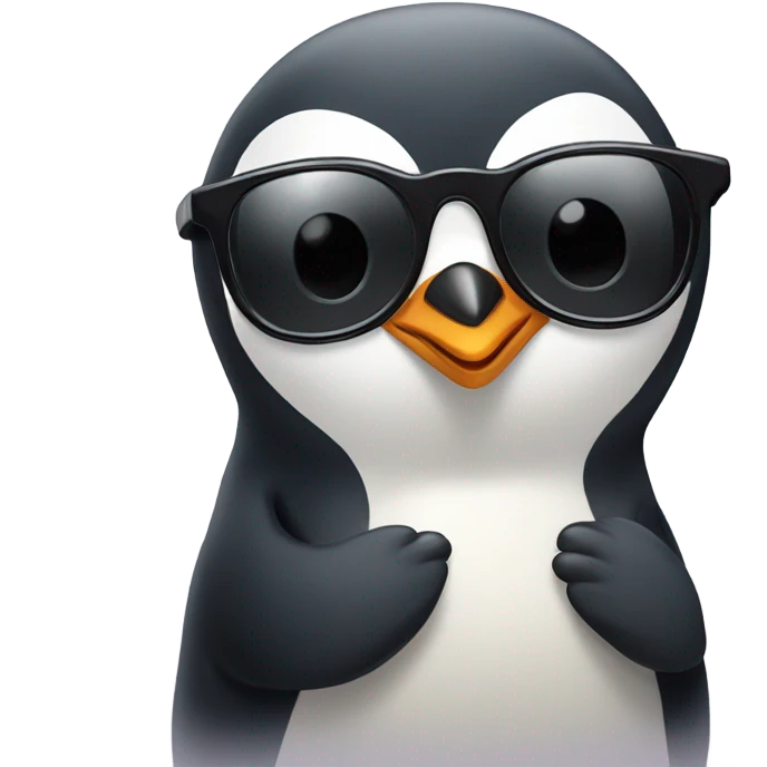 Penguin with sunglasses ￼ emoji