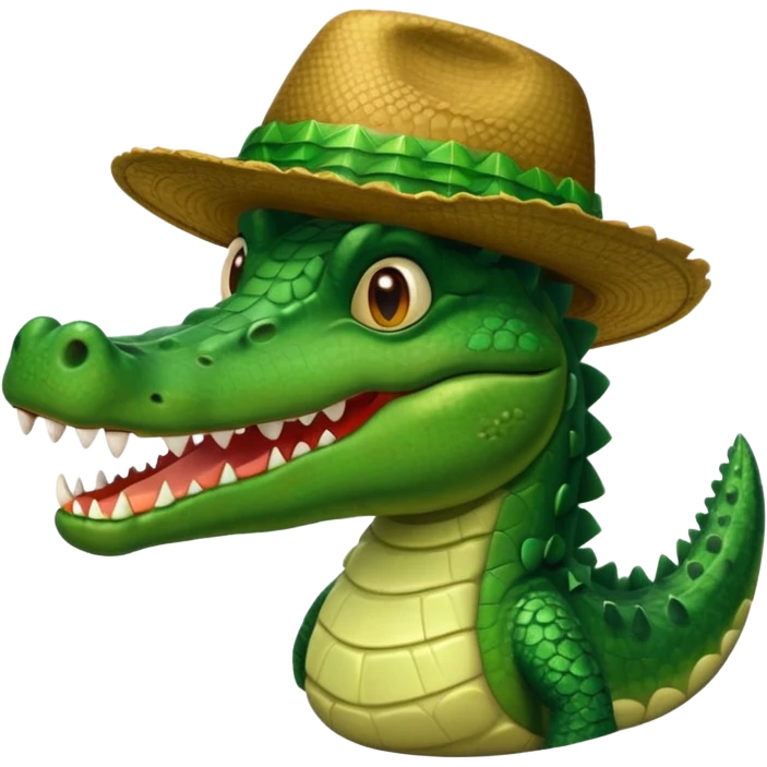 crocodile in hats emoji