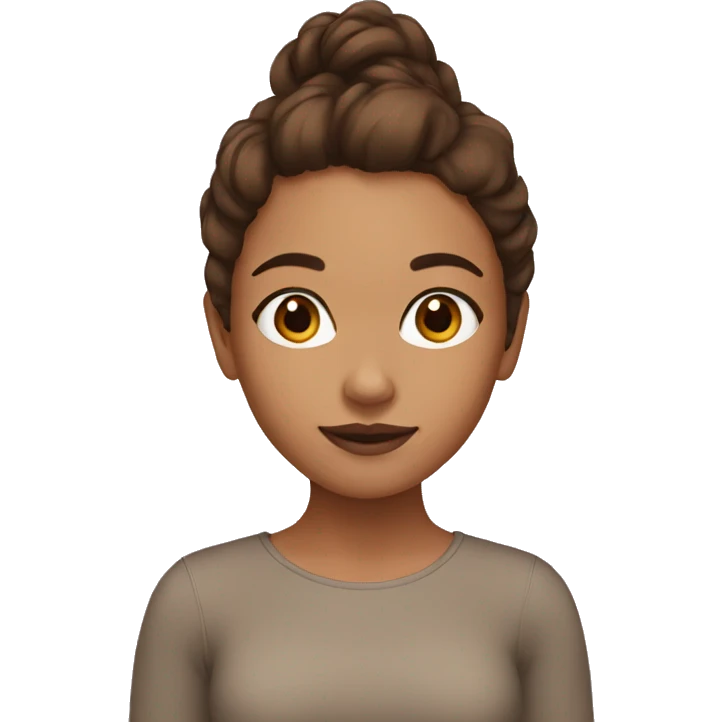 Mixed girl with brown hair emoji