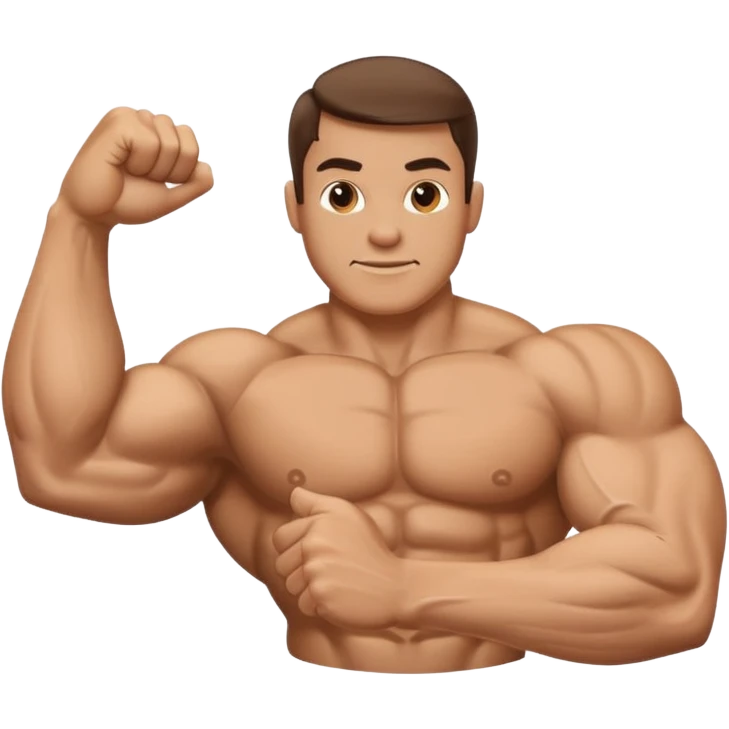 single isolated flexing bicep with arm curled emoji