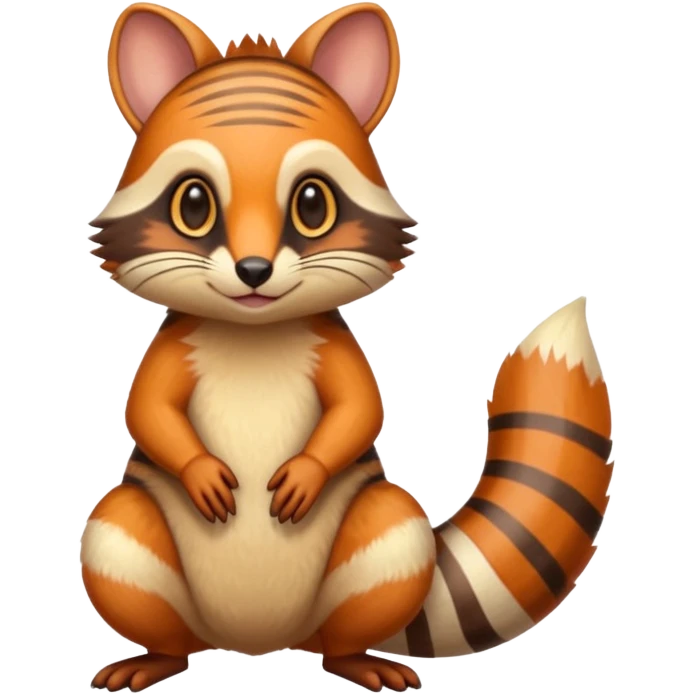 Numbat-Furret-fusion-hybrid, full body emoji