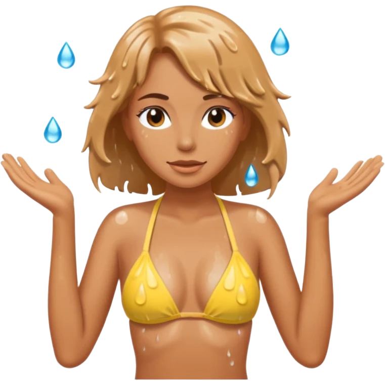 Bikini Talking With Wet Hair emoji