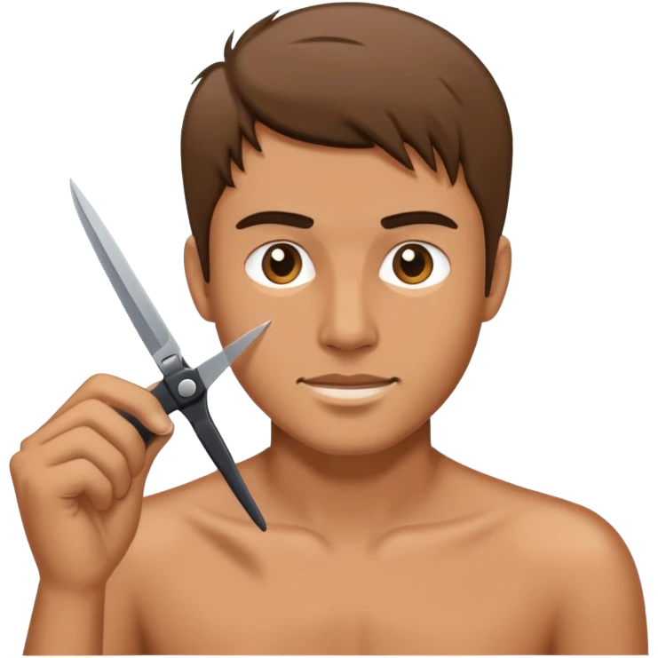 male cutting hairs  emoji