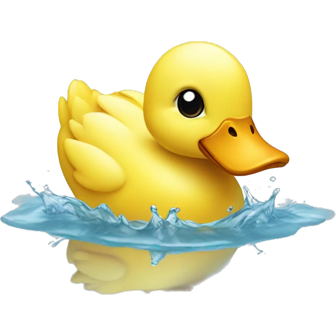 yellow small duck in water emoji