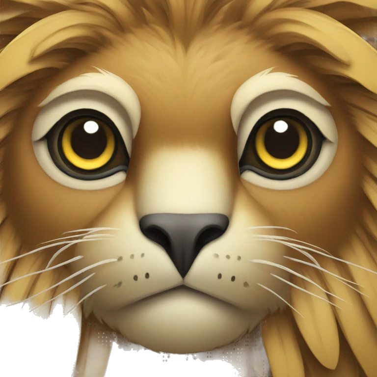 Owl with a lion emoji