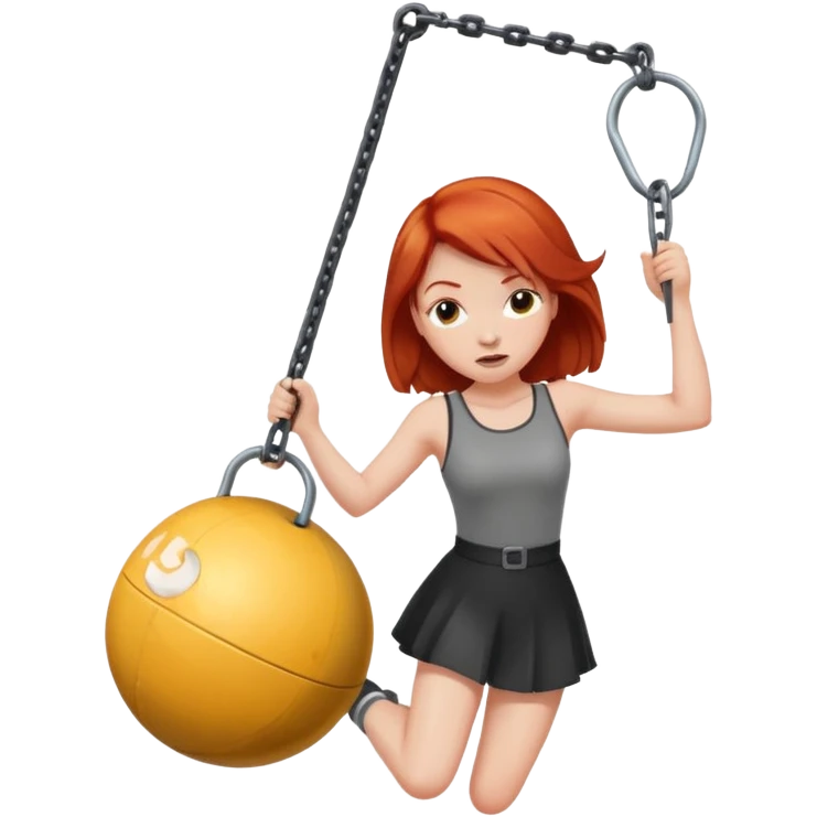 Redheaded wrecking ball emoji