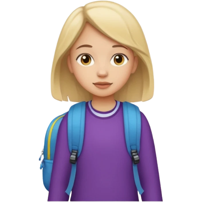 دختری که از مدرسه میاد emoji