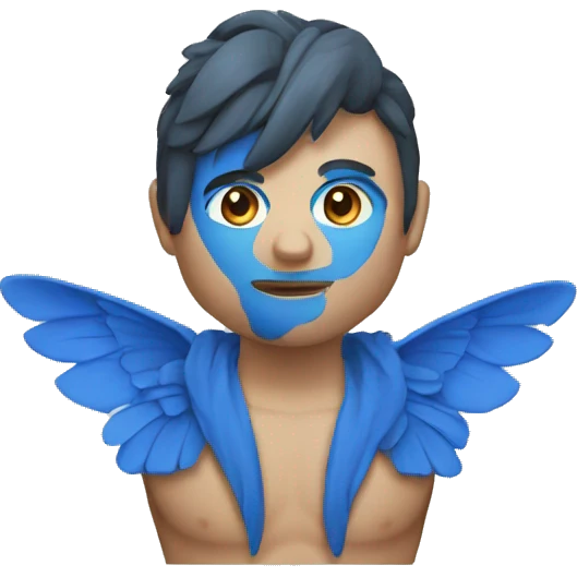 moño azul emoji