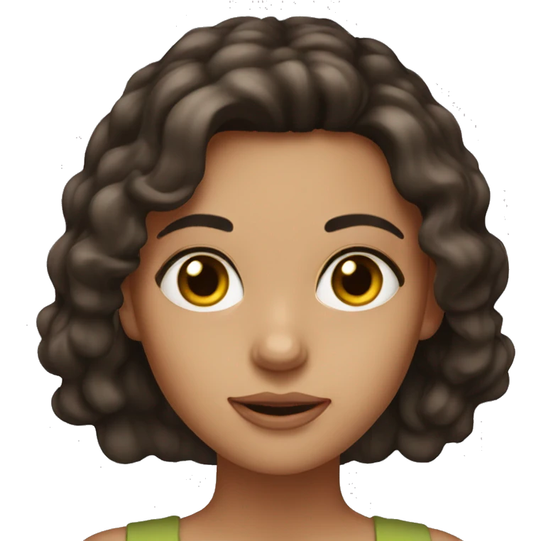 Brunette girl with hazel eyes emoji