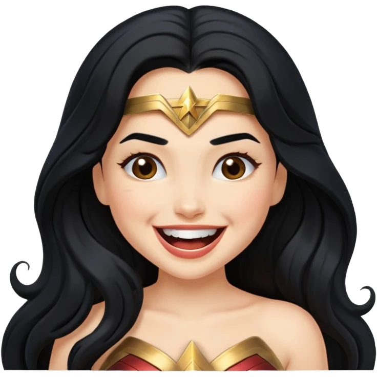 Wonder Woman laughing emoji