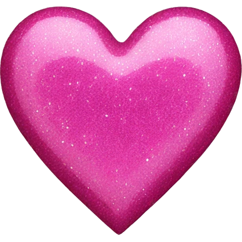Pink heart with glitter emoji