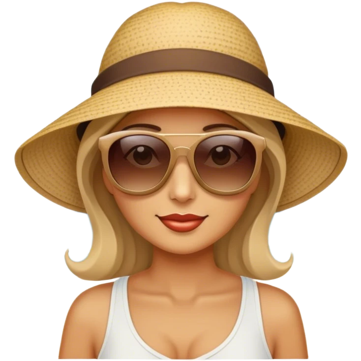 tan lady at beach  emoji