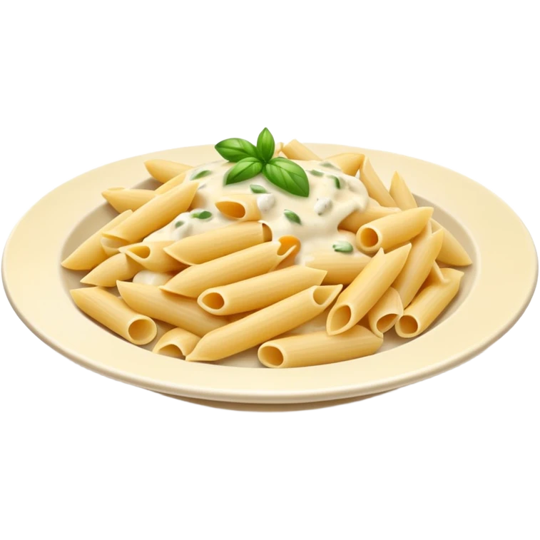 penne pasta with creamy alfredo sauce emoji