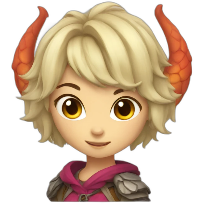Dragon furry girl emoji