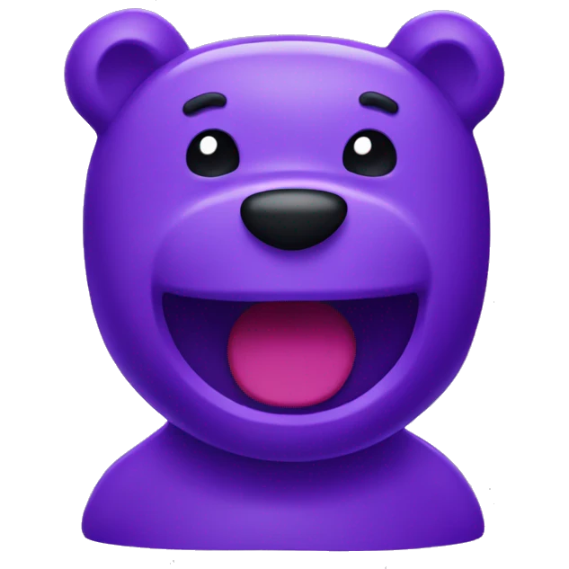 Purple gummy bear emoji
