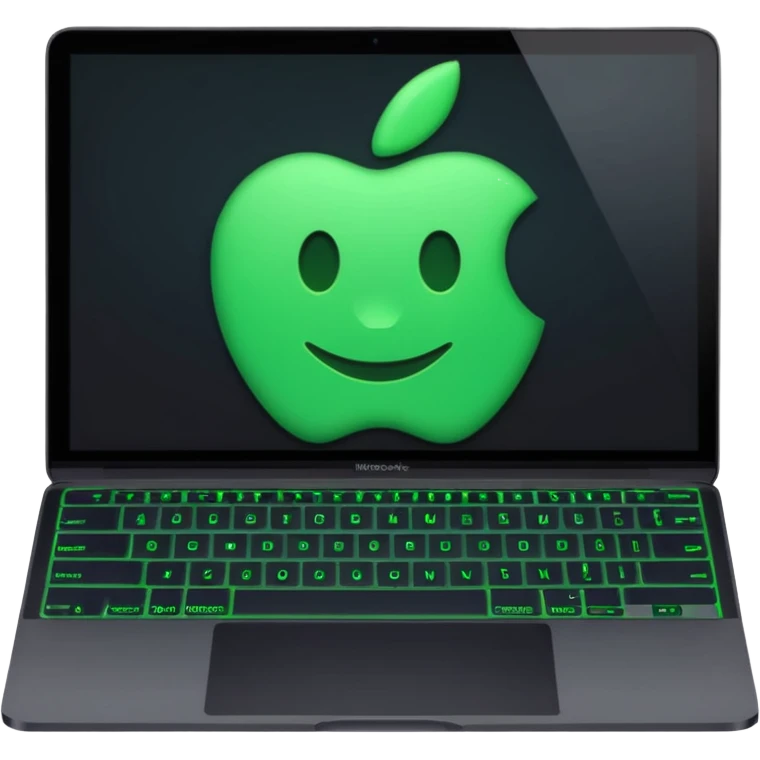 macbook with big code line emoji