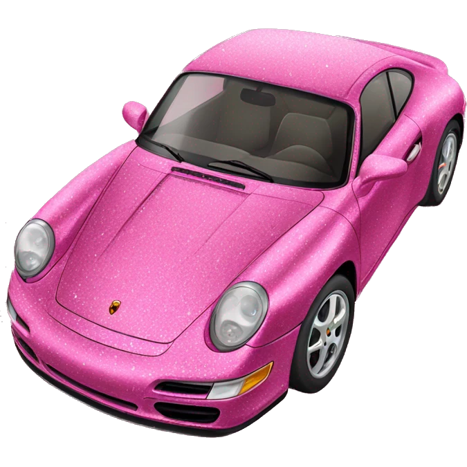 Pink glitter Porsche 2024  emoji