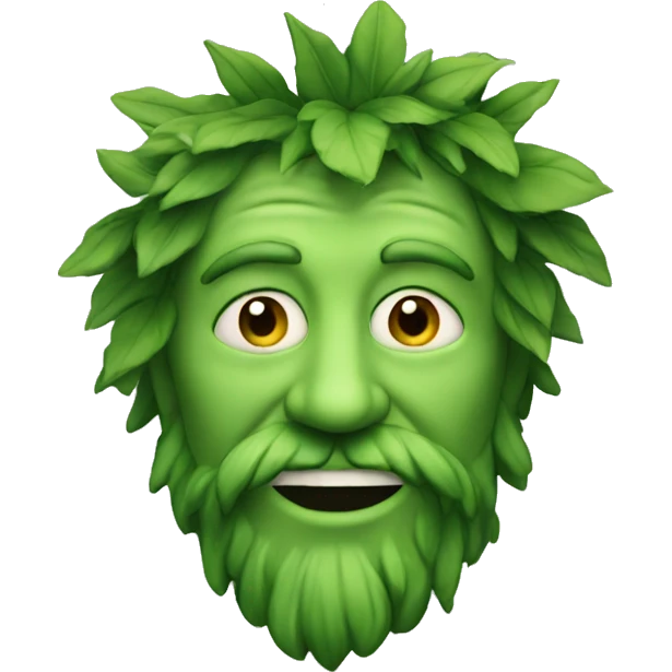 The green man  emoji
