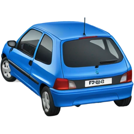 Peugeot 106 in blue emoji