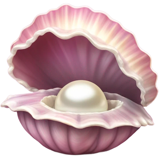 Pink clam with pearl emoji