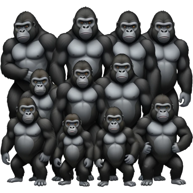 Pack of gorillas emoji