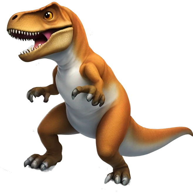 T-Rex snowboarding  emoji