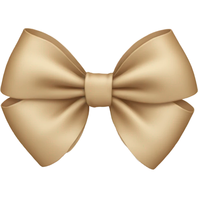 Beige bow emoji