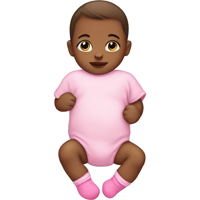 Newborn with pink socks  emoji