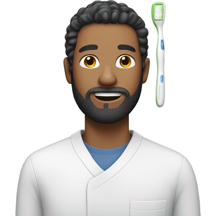 A men with a toothbrush beard emoji