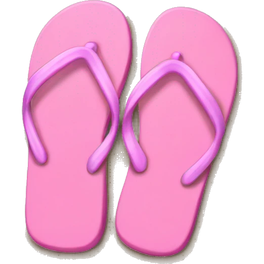 Pink flip flops emoji