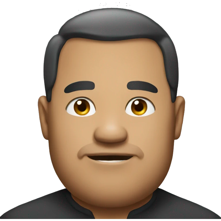 A man with a big fat ass emoji