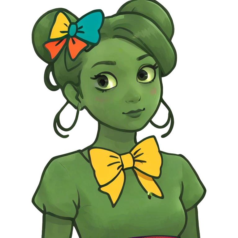 Girl with a bow  emoji