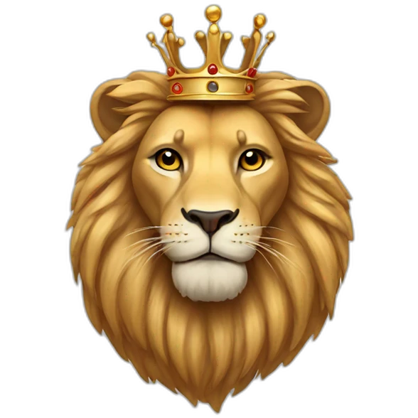 Lion and crown emoji