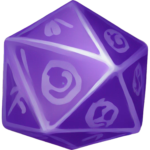 D20 dice emoji