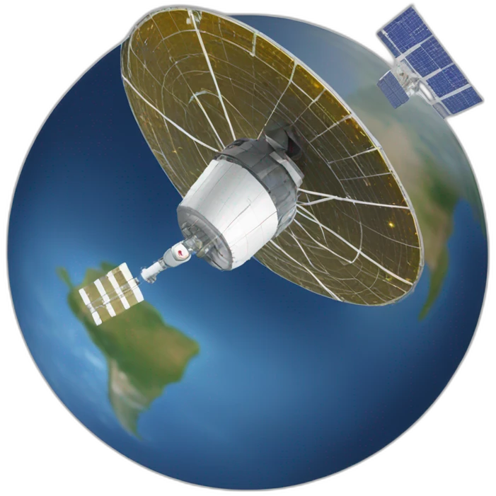 Ovni sur un satellite emoji