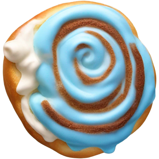 Blue cinnamon roll￼ emoji