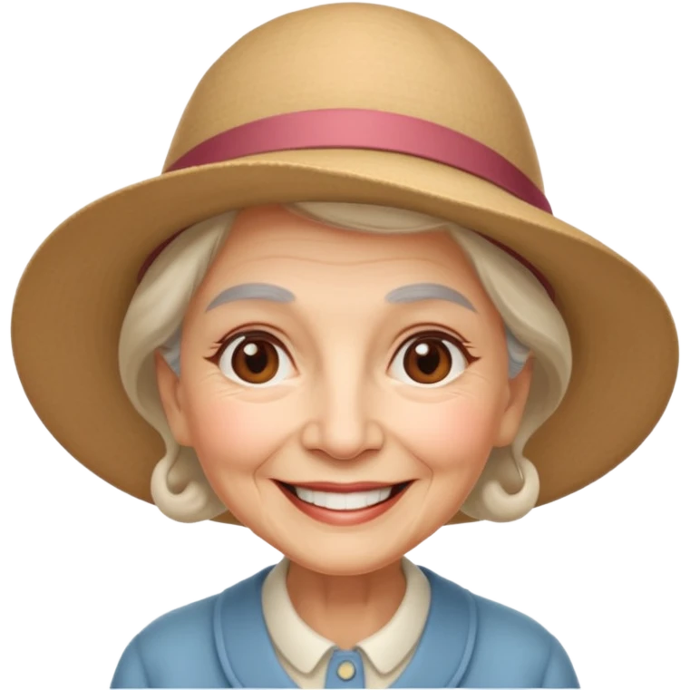 elderly women with hats emoji
