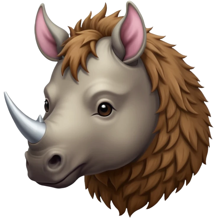 Elasmotherium. Siberian unicorn rhino emoji
