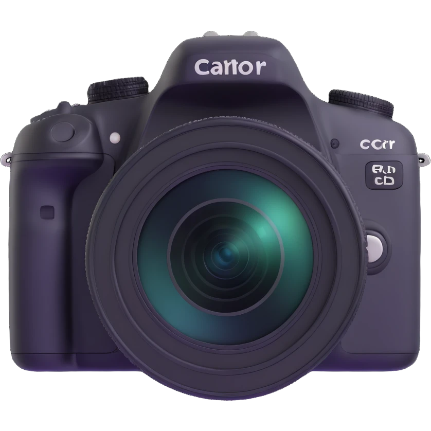 DSLR camera with lens facing forward emoji