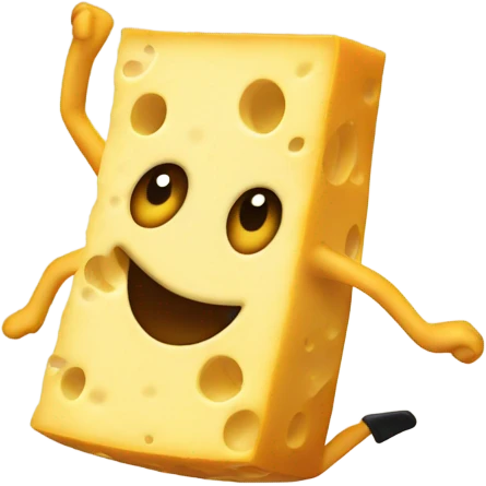 Dancing cheese emoji