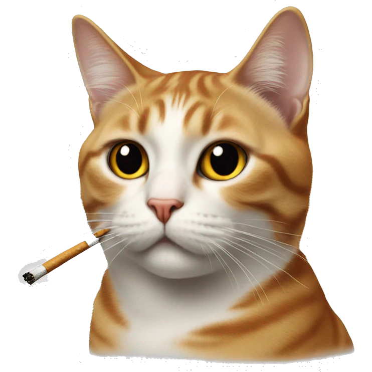 Cat with cigarette  emoji