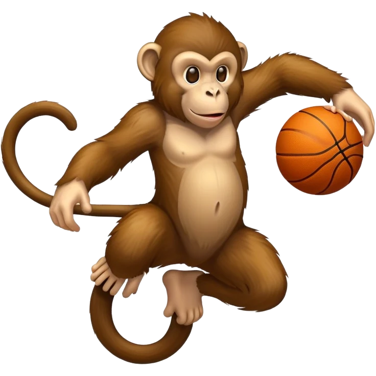 Monkey dunking basketball  emoji