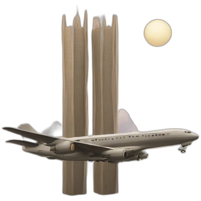 two-towers-plane emoji