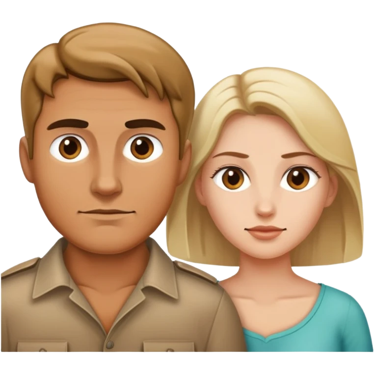 Man behind  lady emoji