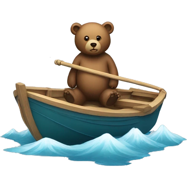 bear on boat emoji