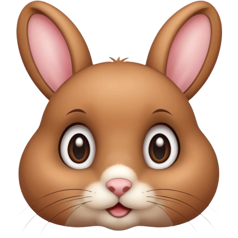 a cute light brown bunny with big cute eyes  emoji