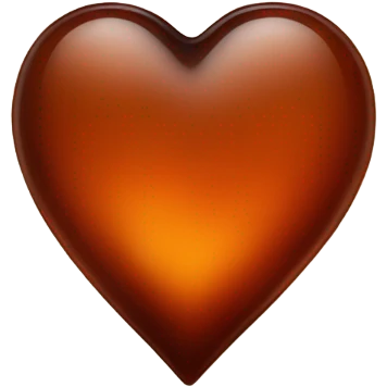 Burnt sienna glass heart emoji